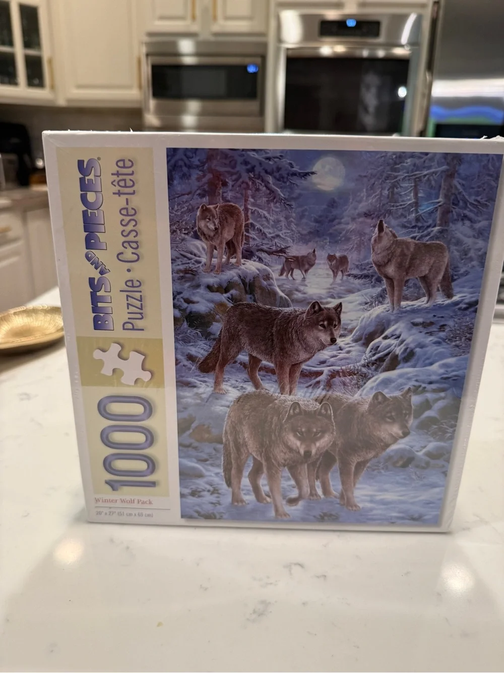 Bits and Pieces Winter Wolf Pack 1000 Piece Jigsaw Puzzle NEW Sealed Wildlife